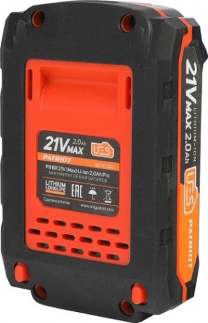 Аккумулятор PATRIOT PB BR 21V(Max) Li-ion PATRIOT. 2,0Ah Pro UES [180301120]