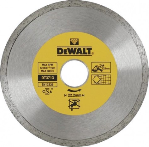 Алмазный диск для резки керамики DeWALT 125х22.2 мм DT3713-QZ [DT3713-QZ]