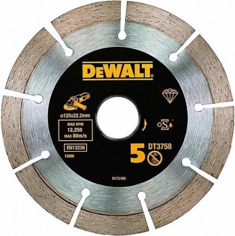Алмазный диск универсальный (двойной) DeWALT 125х22.2 мм DT3758-QZ [DT3758-QZ]