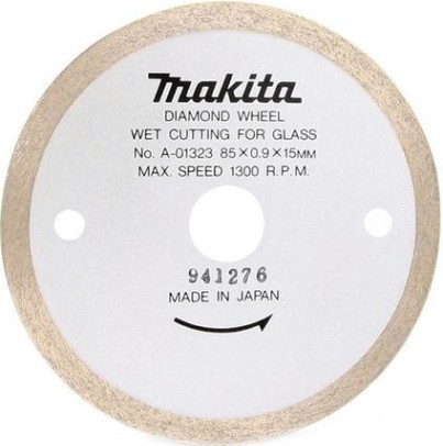 Алмазный диск универсальный MAKITA A-01323 сплошной по стеклу 85x0,9x15 (мокрый рез)