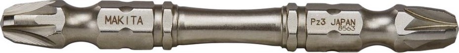 Бита для заворачивания MAKITA B-20725 двустороняя Silver Torsion PZ3, 65 мм, E-form (MZ)