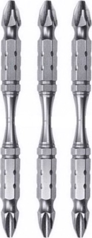 Бита для заворачивания MAKITA B-21901 двустороняя Silver Torsion PZ1, 65 мм, E-form (MZ)