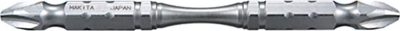 Бита для заворачивания MAKITA B-21939 двустороняя Silver Torsion PZ2, 110 мм, E-form (MZ