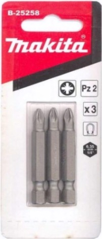 Бита для заворачивания MAKITA B-25258 PZ2, 50 мм, E-form (MZ), 3 шт.