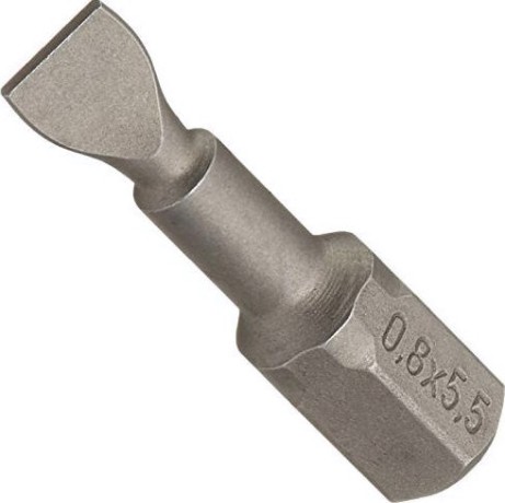 Бита для заворачивания MAKITA P-06199 SL0.8x5.5, 25 мм, E-form (MZ), 10 шт.