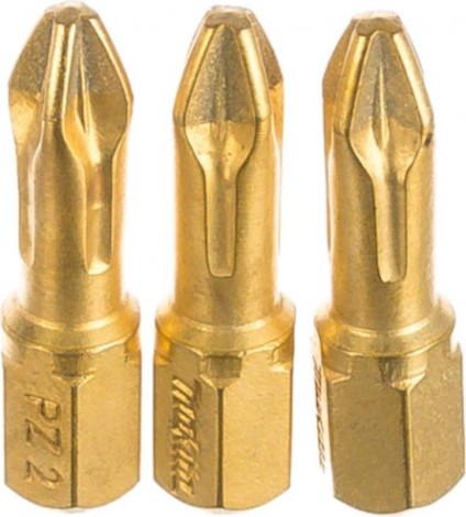 Бита для заворачивания MAKITA P-38641 алмазная PZ2, 25 мм, C-form, 3 шт.