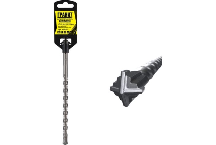 Бур SDS-plus ГРАНИТ Quadro-X 10,0х210/150 [410210]