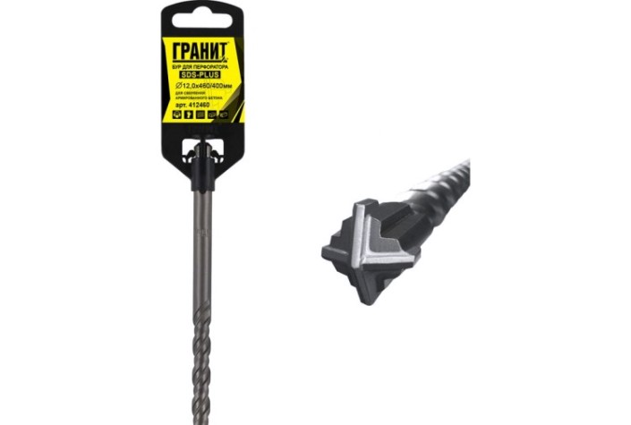 Бур SDS-plus ГРАНИТ Quadro-X 12,0х460/400 [412460]