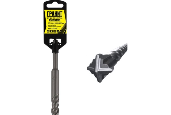 Бур SDS-plus ГРАНИТ Quadro-X 18,0х1000/950 [418100]