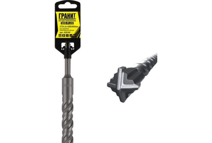 Бур SDS-plus ГРАНИТ Quadro-X 25,0х1000/950 [425100]