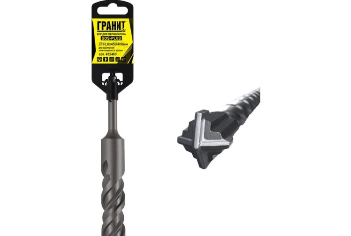 Бур SDS-plus ГРАНИТ Quadro-X 32,0х450/400 [432450]