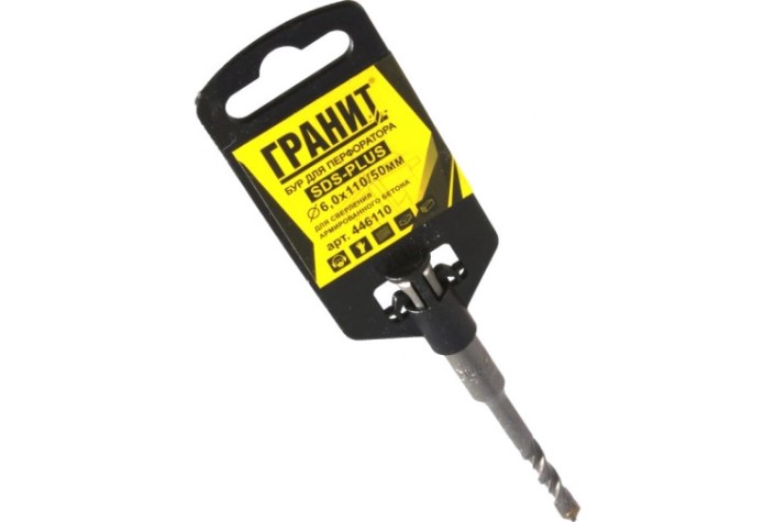 Бур SDS-plus ГРАНИТ Quadro-X 6,0х110/50 [446110]