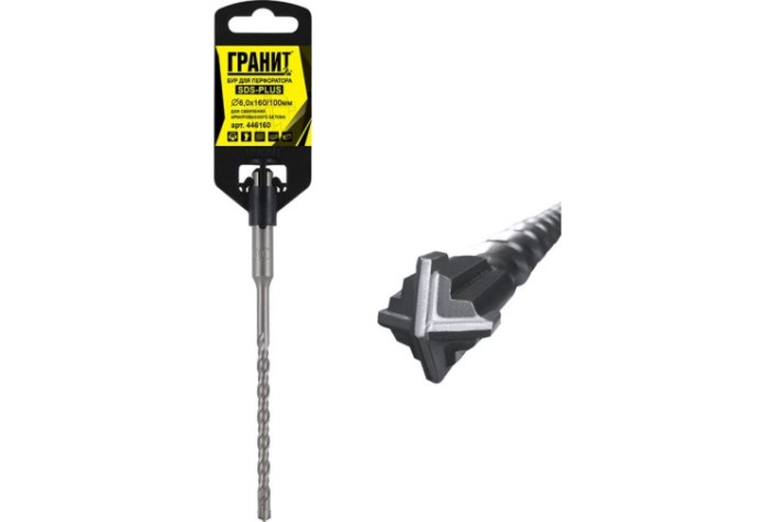 Бур SDS-plus ГРАНИТ Quadro-X 6,0х160/100 [446160]