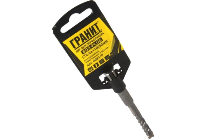 Бур SDS-plus ГРАНИТ Quadro-X 8,0х110/50 [408110]