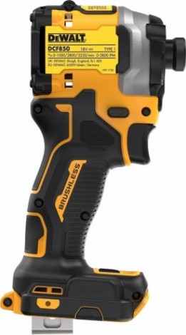 Дрель-шуруповерт аккумуляторная DeWALT DCF 850 N ударный, бесщеточный, без АКБ и ЗУ [DCF850N-XJ]