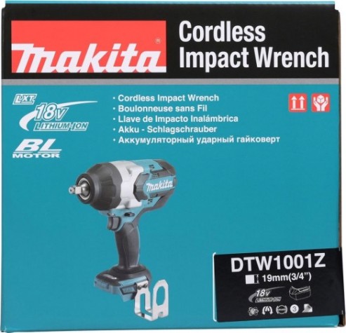 Гайковерт аккумуляторный MAKITA DTW 1001 Z ударный, бесщеточный, без АКБ и З/У [DTW1001Z]