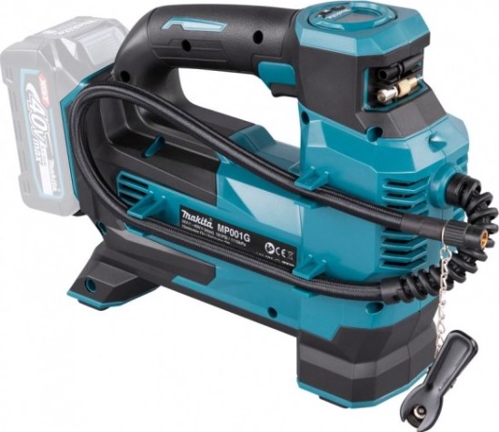 Компрессор автомобильный MAKITA MP001GZ 4 насадки, без аккум.и з/у.