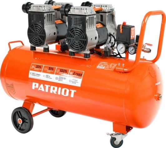 Компрессор поршневой безмасляный PATRIOT WO 80-360 [525301930]