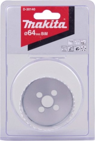 Коронка биметаллическая MAKITA D-30140 64мм