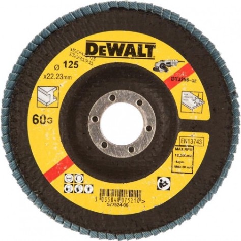 Круг лепестковый торцевой 125 х 22 мм G 60 DeWALT EXTREME DT3266-QZ тип 29 [DT3266-QZ]