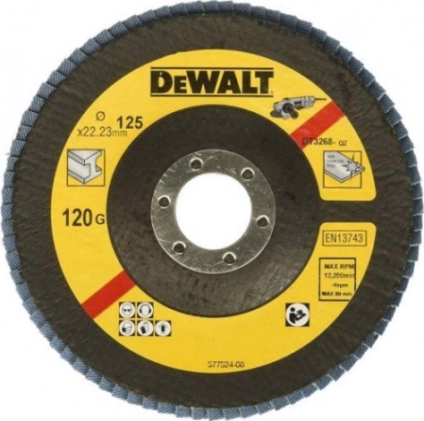 Круг лепестковый торцевой 125 х 22 мм G120 DeWALT EXTREME DT3268-QZ тип 29 [DT3268-QZ]