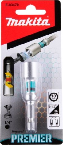Магнитная насадка MAKITA E-03470 торцовая головка impact premier 10х65