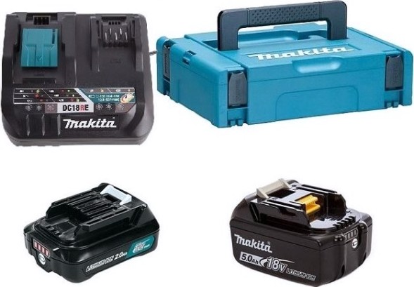Набор АКБ и ЗУ MAKITA PSK 12.0В 2,0 Ач Li-ion (1шт.) 18.0V 5,0 Ач Li-ion BL1021/BL1850/DC18RE (1шт.) [199024-2]