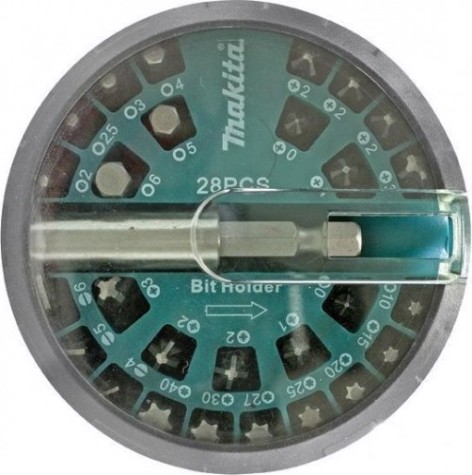 Набор бит и насадок MAKITA B-28911 28 предеметов Torsion [B-28911]
