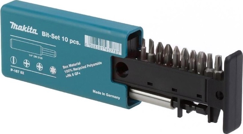 Набор бит и насадок MAKITA P-16782 10 шт. + магн. держатель Набор бит и насадок MAKITA P-16782 10 шт. + магн. держатель