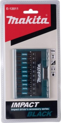 Набор бит MAKITA E-12011 Impact Black 50 мм 10 предметов [E-12011]