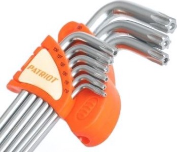 Набор ключей TORX PATRIOT SKТ-9EL экстра длинные T10-T50, CRV, 9 предметов [350002005]