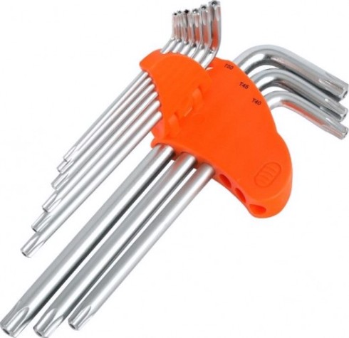 Набор ключей TORX PATRIOT SKТ-9L длинные, T10-T5 CRV, 9 предметов [350002007]