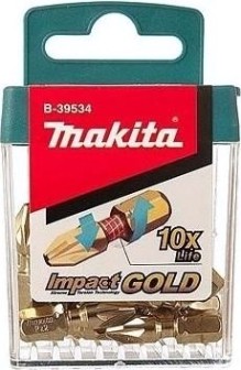 Набор насадок MAKITA B-39534 impact gold pz2, 25 мм, c-form (уп.15шт. в наборе) [B-39534]