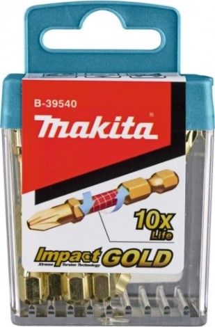 Набор насадок MAKITA B-39540-10 impact gold pz, 50 мм, e-form (mz) (уп10шт. в упаковке 10 наборов) [B-39540-10]