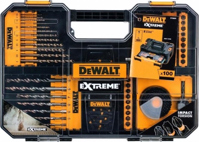 Набор оснастки универсальный DeWALT DT70620T-QZ EXTREME IMPACT TORSION кейс 100 шт