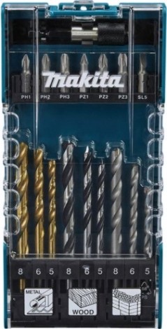Набор сверл и бит MAKITA D-74887 17 шт. (биты 25 мм 7 шт.)