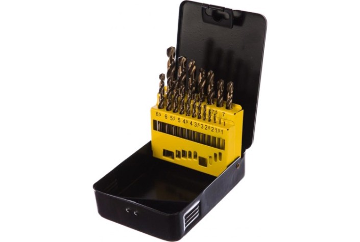 Набор сверл по металлу ГРАНИТ HSS-Co, 19 шт. [165202]