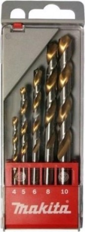 Набор сверл по металлу MAKITA D-30514 hss-tin, 5 шт.
