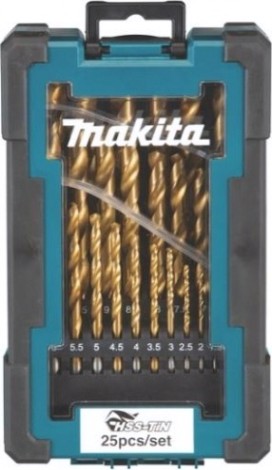 Набор сверл по металлу MAKITA D-72235-6 hss-tin economy, 25 шт. (1-13 мм)