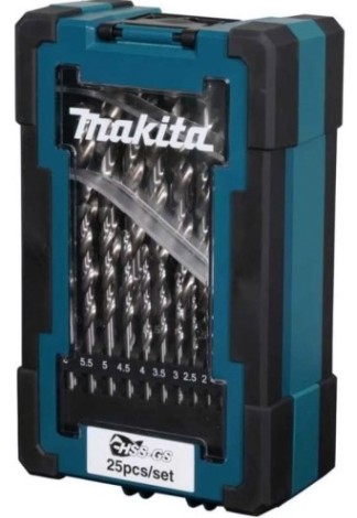 Набор сверл по металлу MAKITA D-78368 hss-gs 25 шт. (1-13мм, шаг 0.5мм)