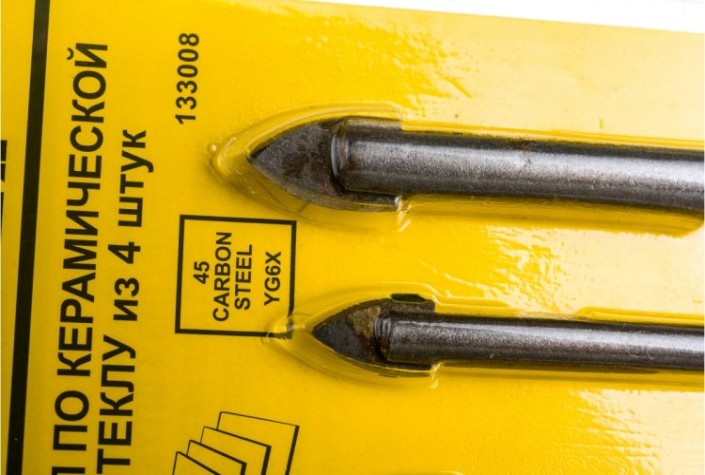 Набор сверл универсальный ГРАНИТ 133008 по плитке, 4 шт.