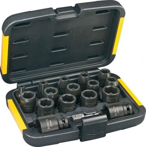 Набор ударных головок 1/2" DeWALT DT7506 1/2", 17 предметов [DT7506-QZ]