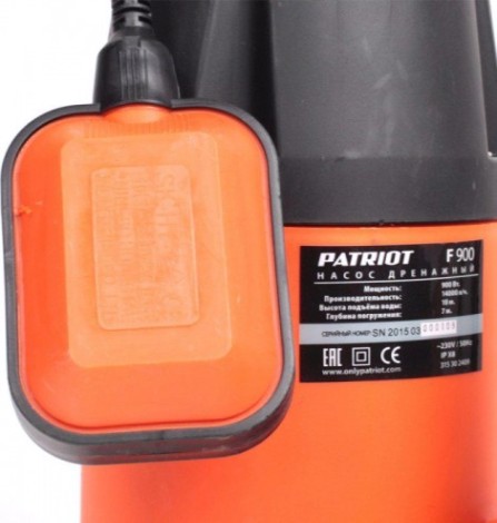 Насос дренажный PATRIOT F 900 [315302409]