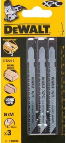 Пилки по дереву DeWALT XPC T101BF 100х75х2.5х30 мм (3 шт) DT2217-QZ [DT2217-QZ]