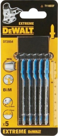 Пилки по металлу DeWALT HCS T118EOF 82х55х60 мм (5шт) DT2054-QZ [DT2054-QZ]
