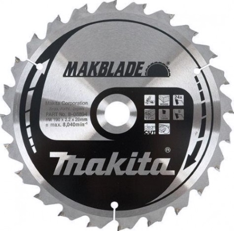Пильный диск MAKITA 190х 24тх20 дерево (B-35243) MAKBLADE [B-35243]
