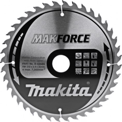 Пильный диск MAKITA 210х40тх30 дерево (M-FORCE) B-43686 [B-43686]