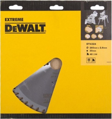 Пильный диск по дереву DeWALT 260х48тх30 мм. Extreme DT4324-QZ [DT4324-QZ]