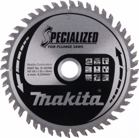Пильный диск по дереву MAKITA 165х20х1,25х48 (для dsp600) [B-56708]