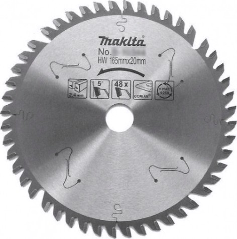 Пильный диск по дереву MAKITA 165x20x1.7x48T для (для погружных пил) [B-43907]